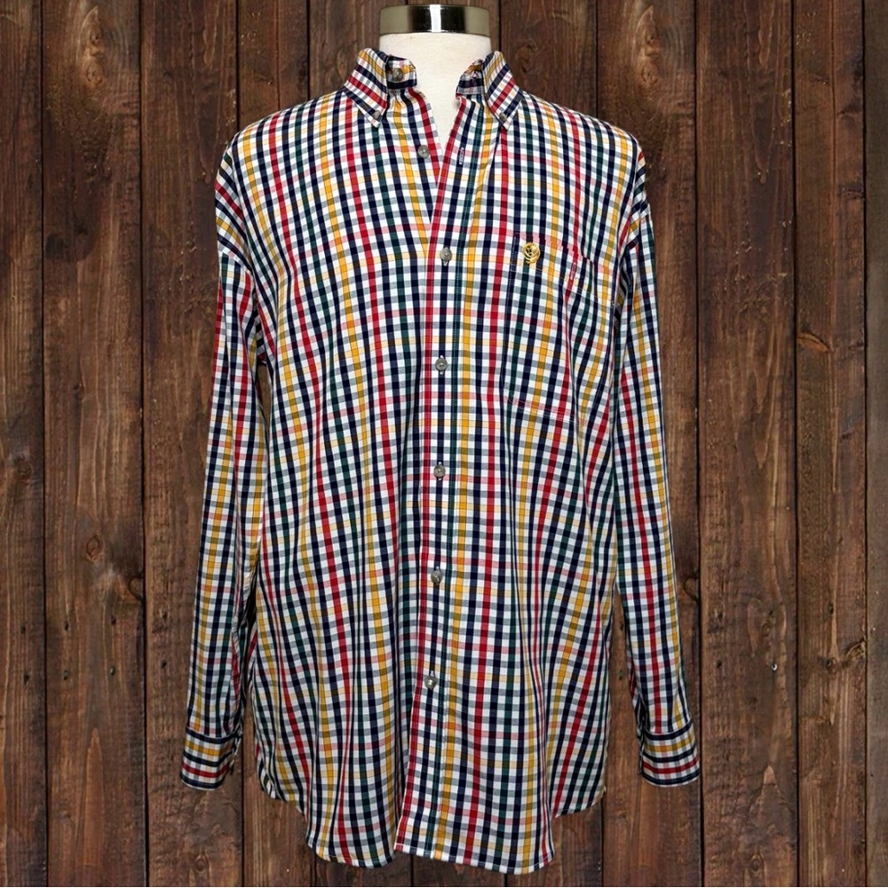George Strait Wrangler Cowboy Cut Collection Shirt Size XL Checked Vintage L/S